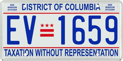 DC license plate EV1659