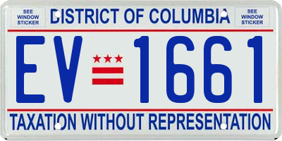 DC license plate EV1661