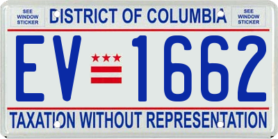 DC license plate EV1662