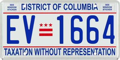 DC license plate EV1664