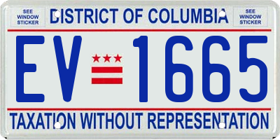 DC license plate EV1665