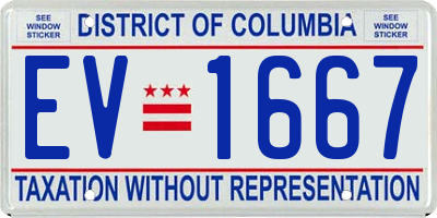 DC license plate EV1667