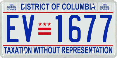 DC license plate EV1677