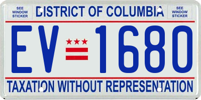 DC license plate EV1680