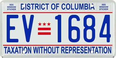 DC license plate EV1684