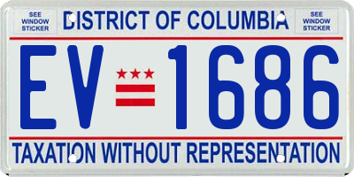 DC license plate EV1686