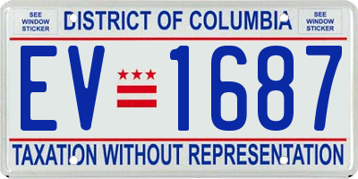 DC license plate EV1687