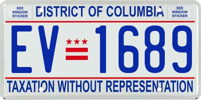 DC license plate EV1689