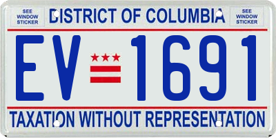 DC license plate EV1691