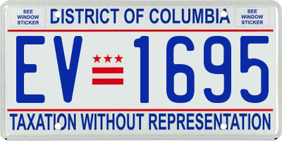 DC license plate EV1695