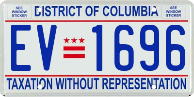 DC license plate EV1696