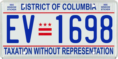 DC license plate EV1698