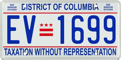 DC license plate EV1699