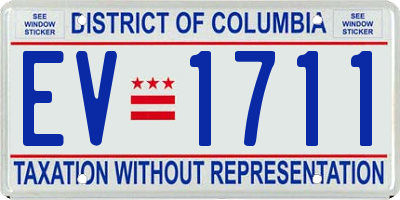 DC license plate EV1711