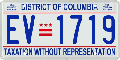 DC license plate EV1719