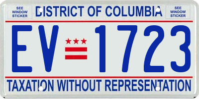 DC license plate EV1723