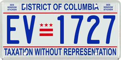 DC license plate EV1727