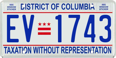 DC license plate EV1743