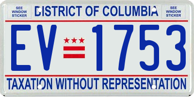 DC license plate EV1753