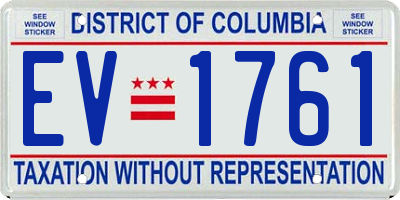DC license plate EV1761