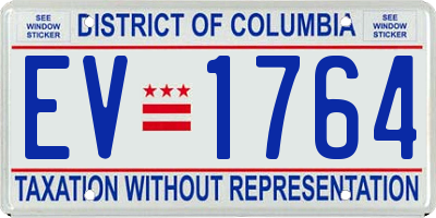 DC license plate EV1764