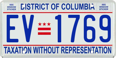 DC license plate EV1769