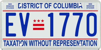DC license plate EV1770