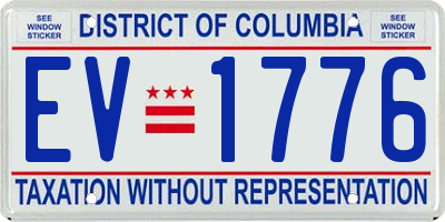 DC license plate EV1776