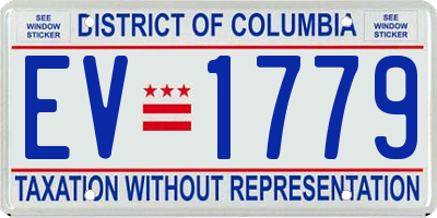 DC license plate EV1779