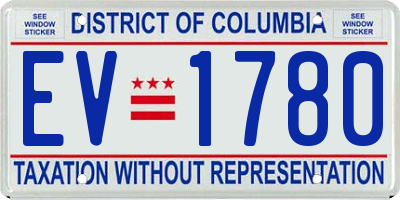 DC license plate EV1780