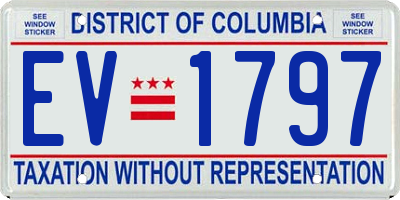 DC license plate EV1797