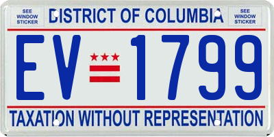 DC license plate EV1799