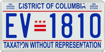 DC license plate EV1810