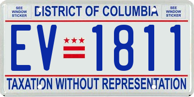DC license plate EV1811