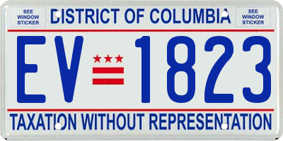 DC license plate EV1823