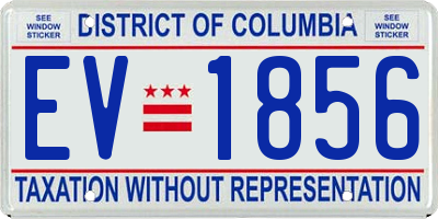 DC license plate EV1856