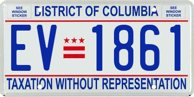 DC license plate EV1861