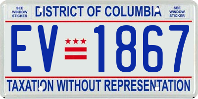 DC license plate EV1867