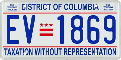 DC license plate EV1869