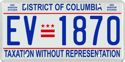 DC license plate EV1870