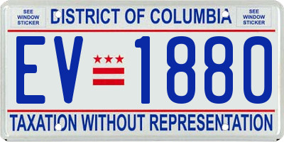 DC license plate EV1880