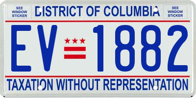 DC license plate EV1882
