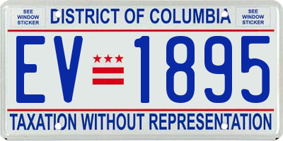 DC license plate EV1895