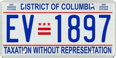 DC license plate EV1897