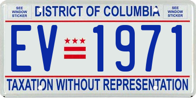 DC license plate EV1971