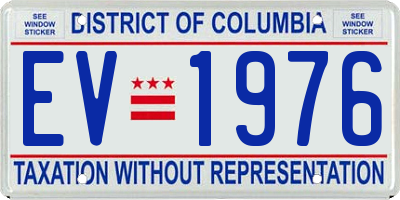 DC license plate EV1976