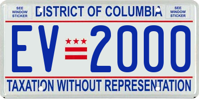 DC license plate EV2000