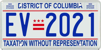 DC license plate EV2021
