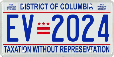 DC license plate EV2024