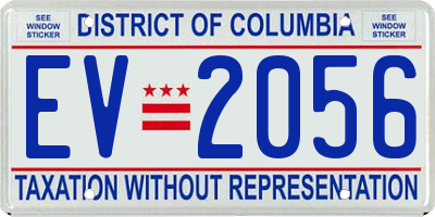 DC license plate EV2056